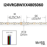 FlexLED 96 RGB + White AIO 24V 5600k Indoor Bare End Wires