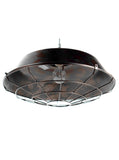 Pendant Light - Black Metal w/Cage