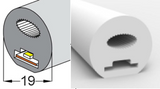 Flex Channel US-N19D 19mm Diameter 10mm PCB per Meter