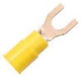 KSPEC FORK 12-10GA #10 PVC YELLOW 100PK